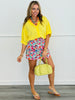 White Fiesta Time Floral Skort (Reg. and Plus)