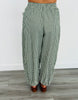 H Green Gingham Print Pants (Reg.)