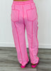 Pink Stitch Detailing Pants (Reg.)