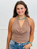 Halter Cowl Neck Top (Reg.)- 2 Colors