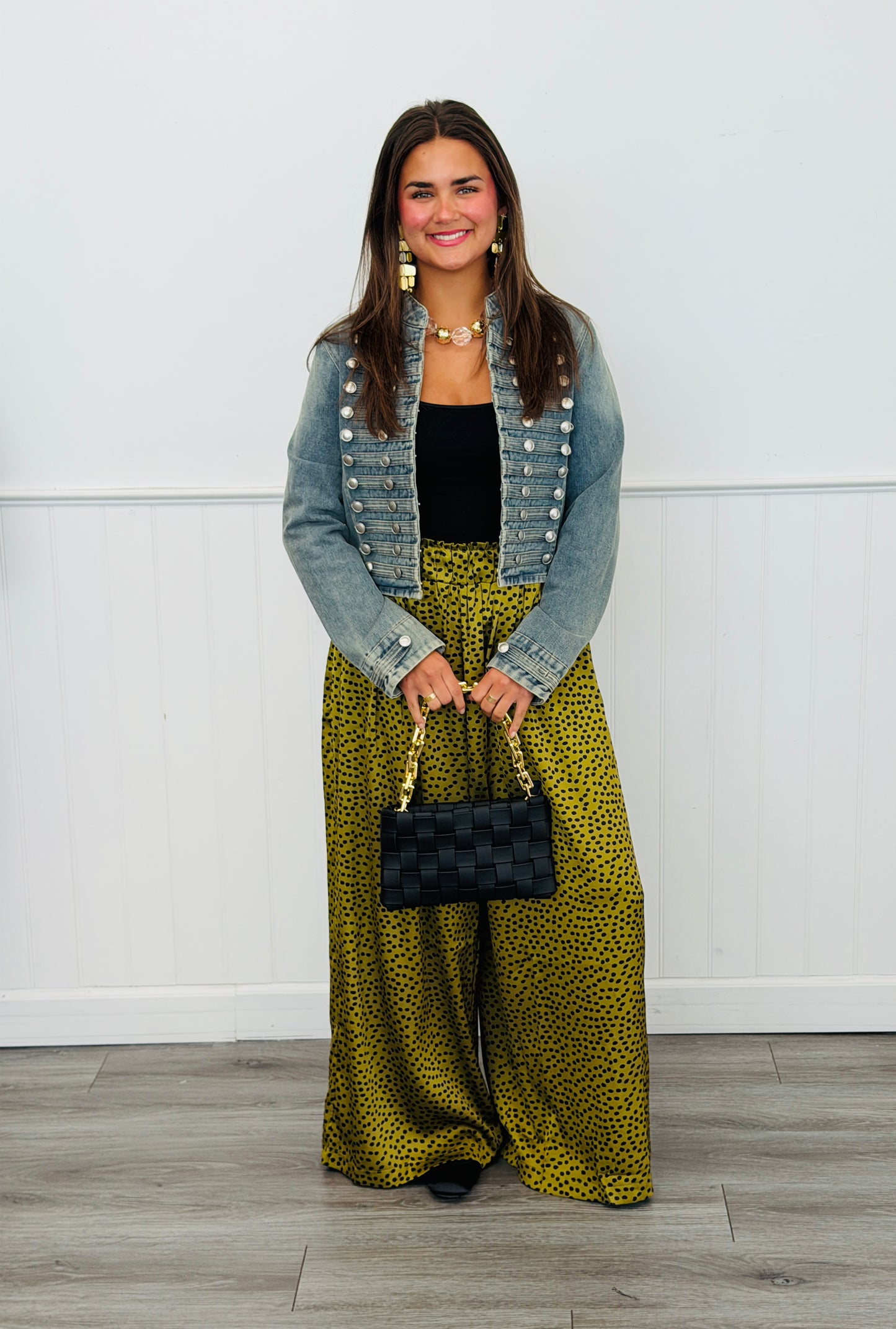 Medium Denim Hook N Eye Napoleon Cardigan (Reg.)