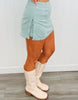 Dusty Blue Stud Detail Back Zip Skort (Reg & Plus)