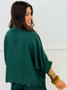 Scallop Hem Half Sleeve Blouse (Reg.) - 4 Colors