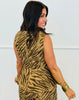 Brown Zebra Print Sleeveless Top (Reg.)
