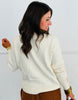 Ivory Floral Lace High Neck Sweater Top (Reg & Plus)