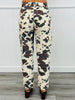 Cream Cow Print Cargo Pants (Reg.)