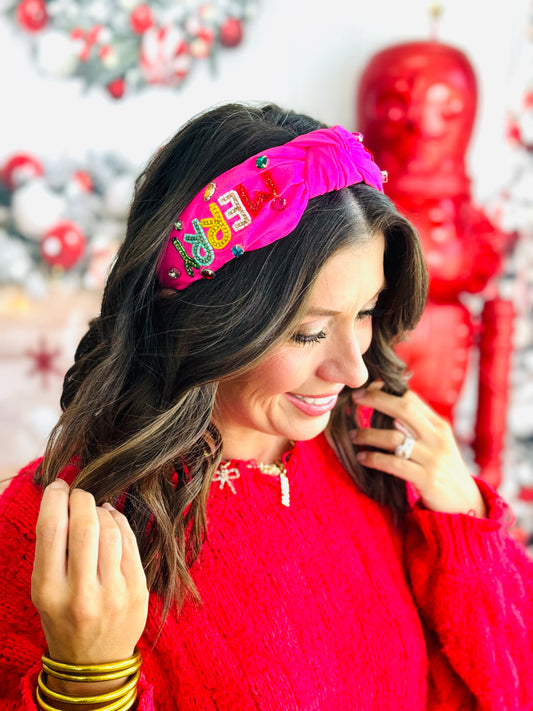 Hot Pink Merry Bright Headband