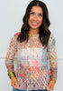 Patchwork Floral All Lace LS Top (Reg. and Plus)