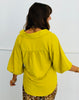 Chartreuse Relaxed Fit Blouse (Reg. and Plus)