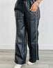 Black Side Line Pleather Pants (Reg.)