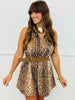 Deer Print Halter Neck Romper (Reg.)