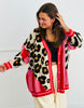 Pink/Red Leopard & Zebra Sweater Cardigan (Reg & Plus)