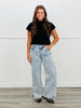 Denim/Leopard Bow Tie Pants (Reg.)
