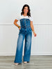 Medium Indigo Denim Strapless Jumpsuit (Reg.)