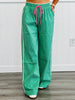 Striped Lace Trim Boxer Pants (Reg.)-2 Colors