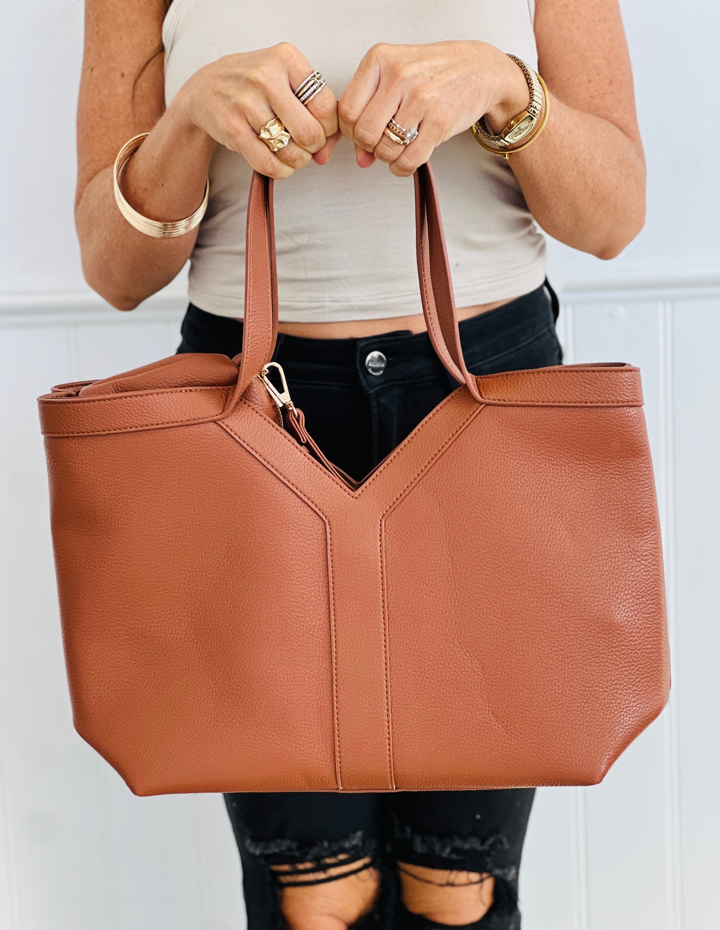 The Amelia Faux Leather Bag Set (5 colors)