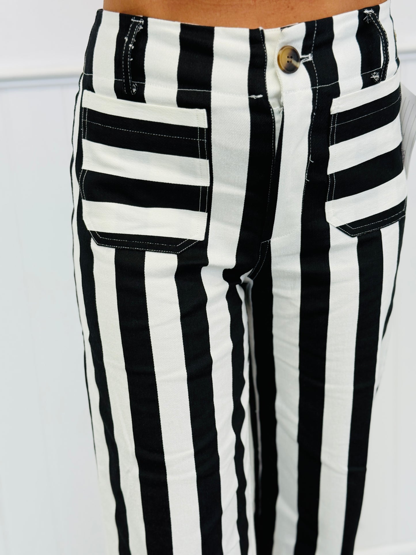 Striped Colette Crop Wide Leg Pants (Reg.) - 3 Colors