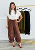 Lace Trim Ruffle Hem Pants (Reg.) - 3 Colors