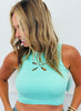 Flower Cut Out Crop Tank Top (Reg.) - 8 Colors