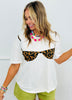 Ivory Leopard Bikini Short Sleeve Top (Reg.)