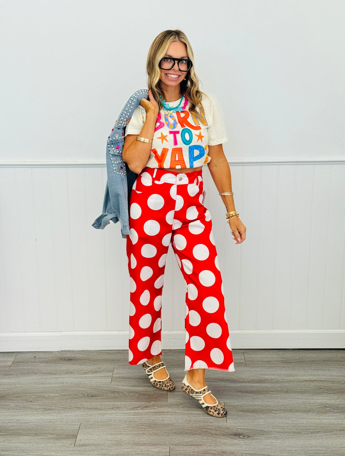 Red Big Polka Dots Pants (Reg)