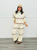 Ivory/Brown Polka Dot Seam Lace Sweatshirt (Reg.)