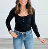 Everyday Basic Ribbed Henley Top (Reg.) - 6 Colors