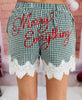 Gingham Merry Everything Lace Hem Shorts (Reg.) - 2 Colors