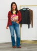 Polka Dot Button Up Knit Top (Reg.) - 3 Colors