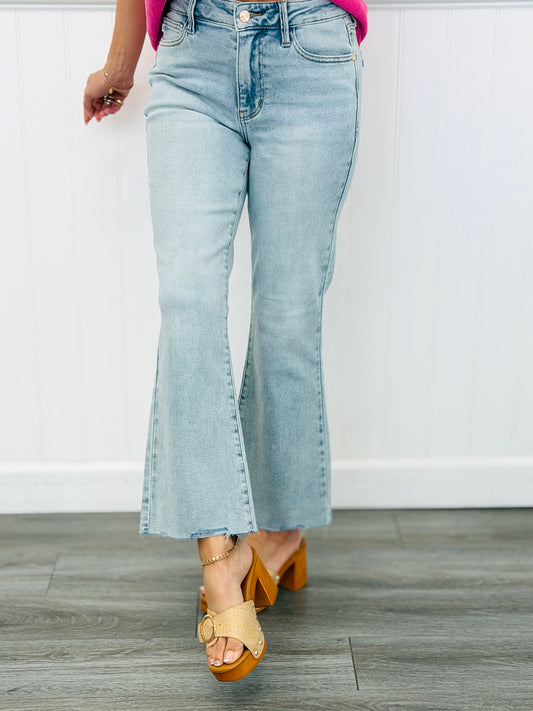 Judy Blue Good Karma Kick Flare Jeans (Reg. and Plus)