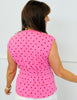 Polka Dot Corset Waist Peplum Top (Reg.)-2 Colors