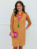 Dusty Apricot Crochet Lace Dress (Reg & Plus)