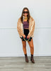 Deer Print Zip Up Fuzzy Jacket (Reg.)
