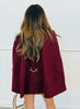 Burgundy Cape Coat (Reg.)