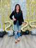 Black Velvet Rhinestone Blazer (Reg. and Plus)