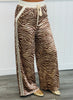 Sand Taupe Velvet Zebra Top & Pants Set (Reg & Plus)