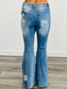 Oli & Hali Stud Distressed Flare Denim Jeans (Reg.)