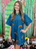 Medium Denim Football Patch Mini Dress (Reg.)