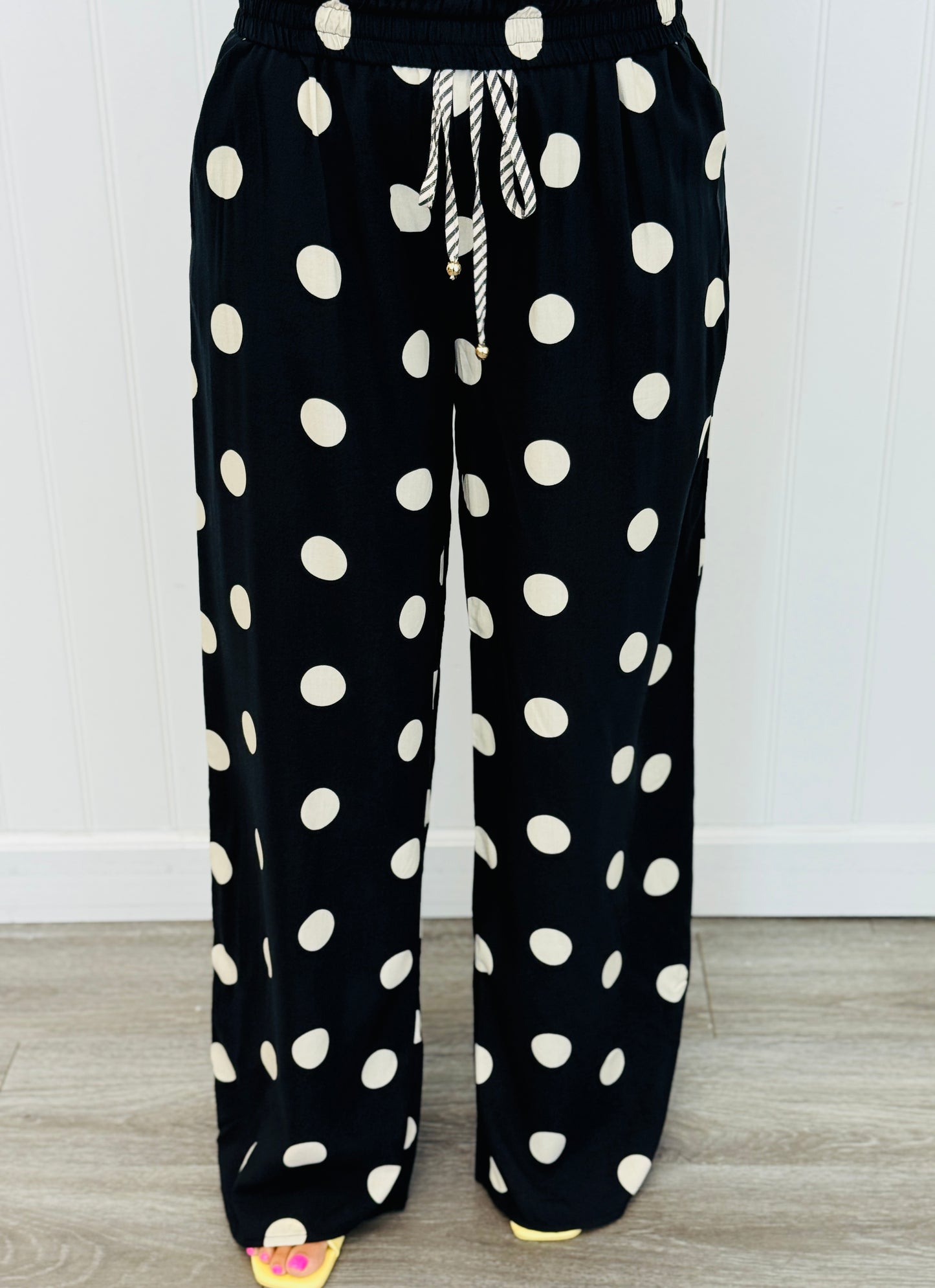 Polka Dot Wide Leg Pants (Reg.) - 2 Colors
