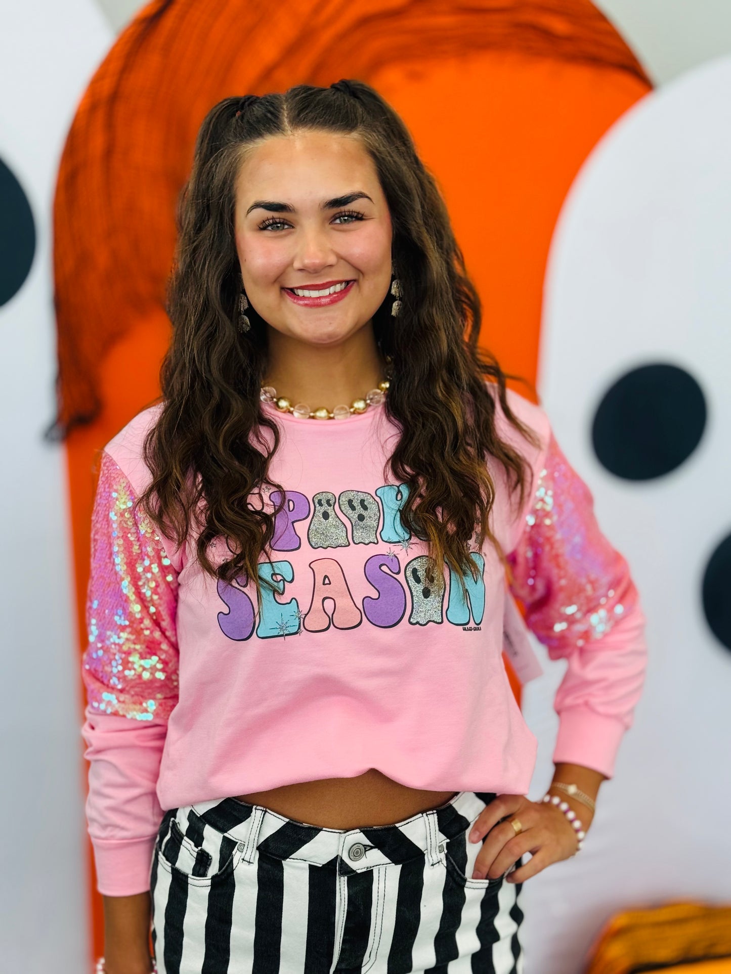 Spooky Season Sequin Sweatshirt (Reg. and Plus)