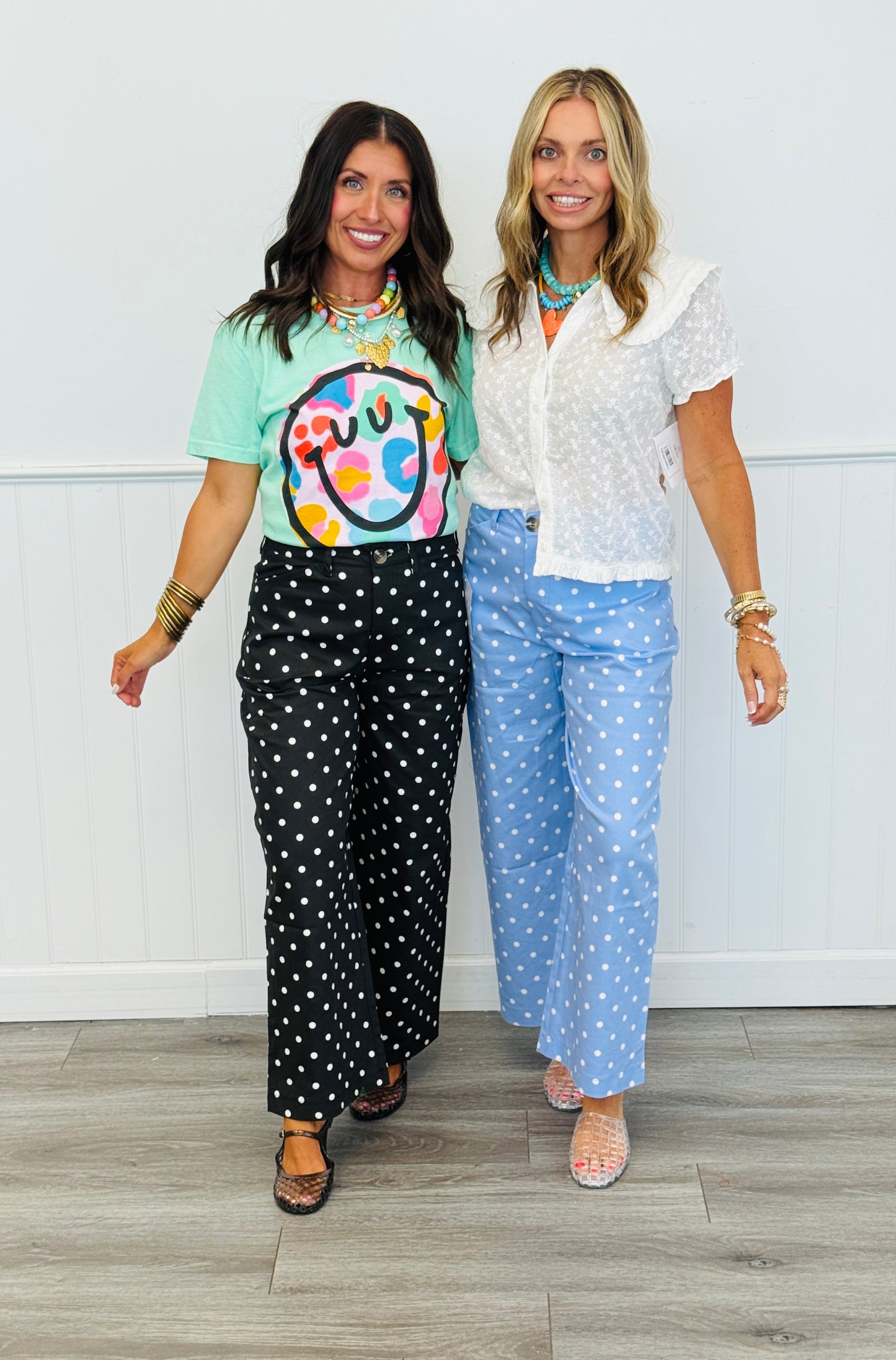 High Waist Polka Dot Barrel Pants (Reg.) - 2 Colors