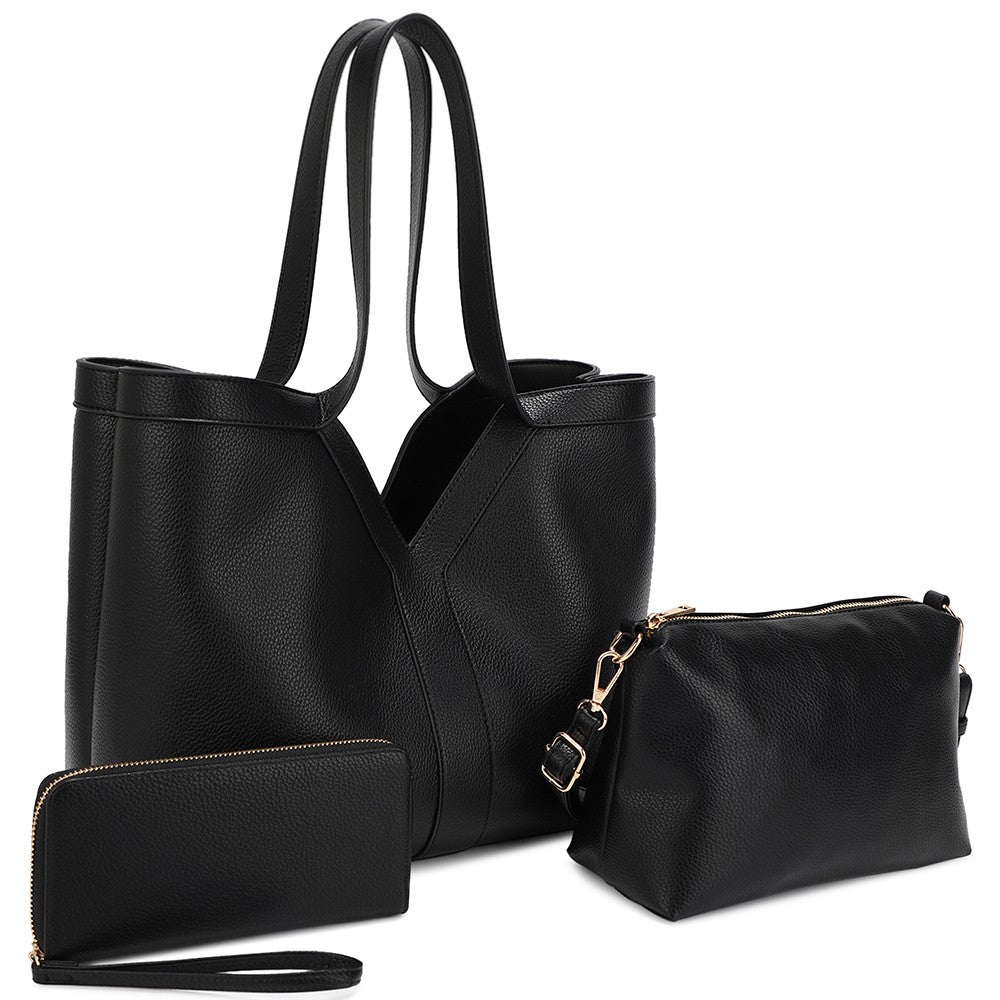 The Amelia Faux Leather Bag Set (5 colors)