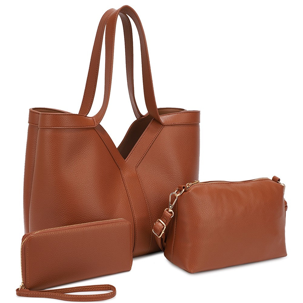 The Amelia Faux Leather Bag Set (5 colors)