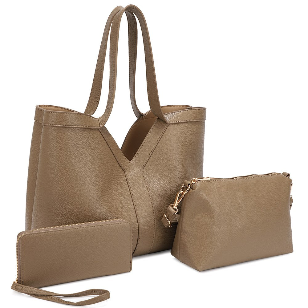 The Amelia Faux Leather Bag Set (5 colors)