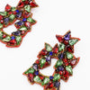 TJ - Red Jeweled Wreath Earrings