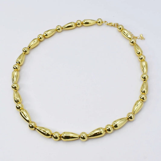 TJ  -  Gold Beads Necklace