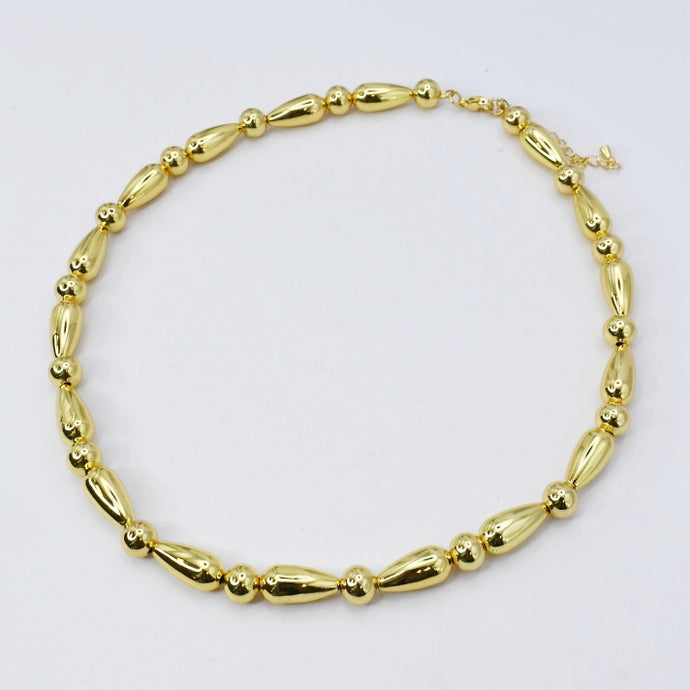 TJ  -  Gold Beads Necklace