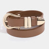 Horse Shoe Shape Buckle Belt - 2 Colors