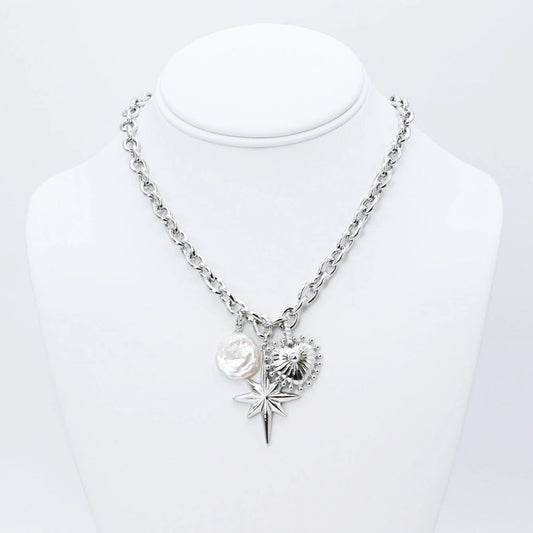 TJ  -  Lovely Link Necklace - Silver