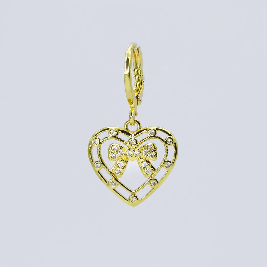 TJ  -  Heart Bow Charm - 2 Colors